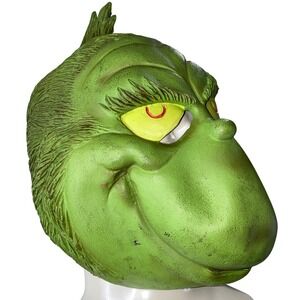 The Grinch Mask Costume Movie Christmas Party Holiday Cosplay Dr Seuss Adult 90s